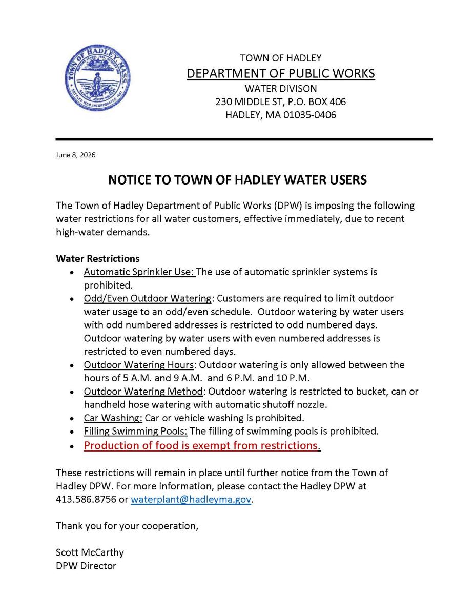 Water Restrictions