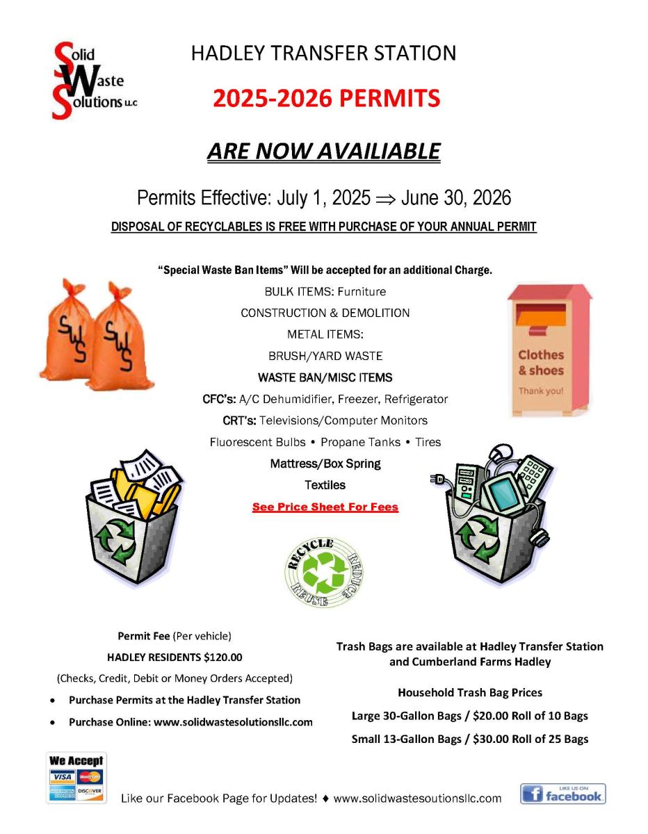 Flyer for Trash Disposal at Transfer Station