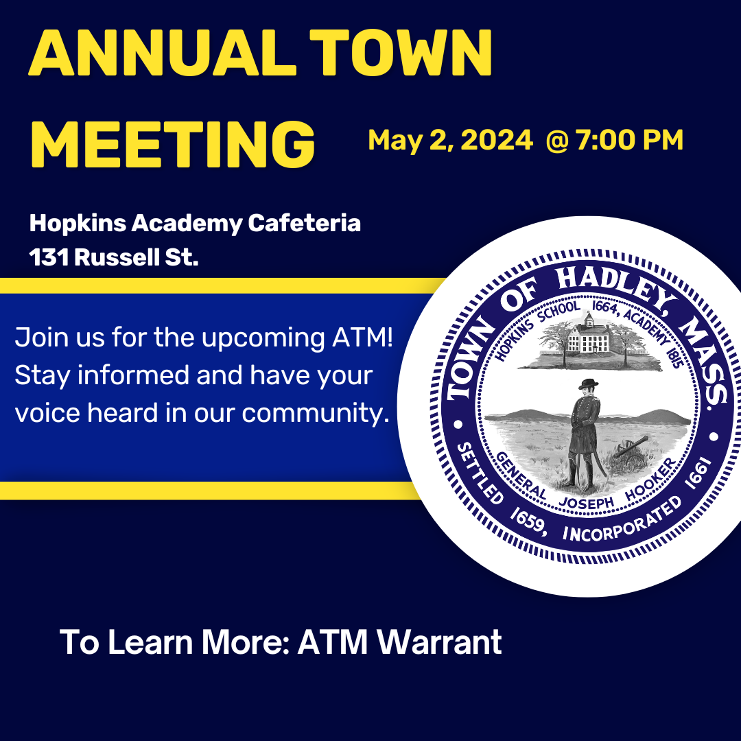 Annual Town Meeting Notice May 2nd at 7 