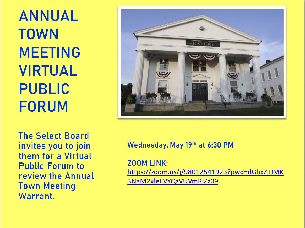 Annual Town Meeting Public Forum Flyer