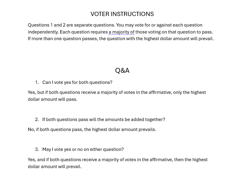 Voter Instructions