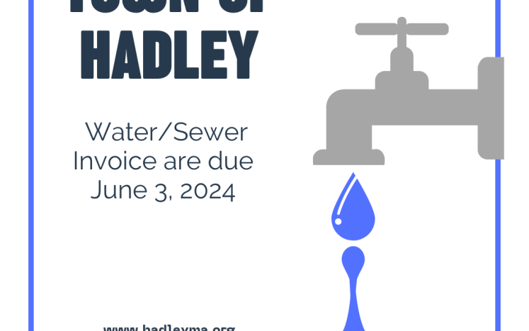 Water/ Sewer Invoices Due June 3, 2024
