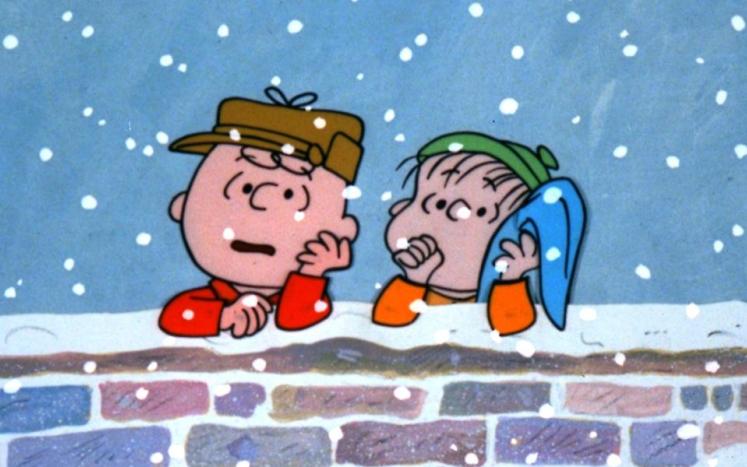 Charlie Brown and Linus in the snow